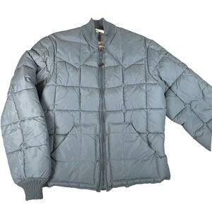 Walls Vintage Western Yoke 80s Puffer Jacket Gray Mens Medium Tall USA